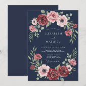 真夜中のマーサラリーフ ウェディング 招待状 (正面/裏面)