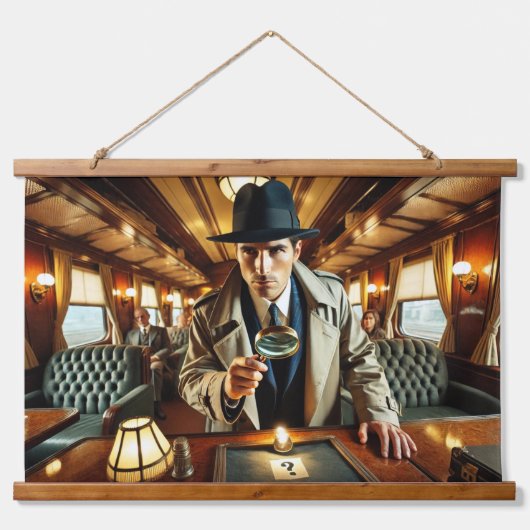 真夜中のミステリ表現ー- Noir Detective 吊り下げ型タペストリー (正面)