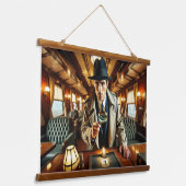 真夜中のミステリ表現ー- Noir Detective 吊り下げ型タペストリー (傾斜あり)