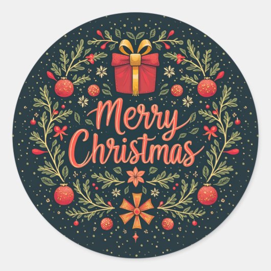 真夜中のメリークリスマス ラウンドシール (正面)
