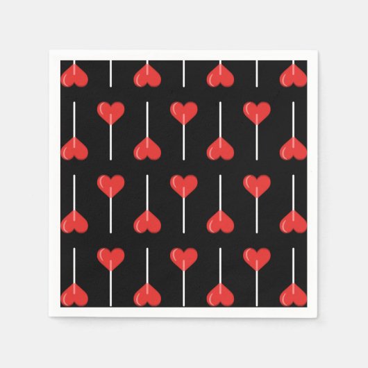 真夜中のラブスクーズレッド スタンダードカクテルナプキン (正面)