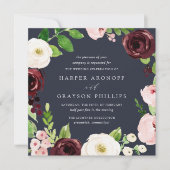 真夜中のロマンス広場　結婚式招待状 招待状 (正面)