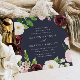 真夜中のロマンス広場　結婚式招待状 招待状