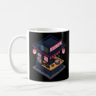 真夜中のローファイ・ピクセルアートラーメン屋 コーヒーマグカップ