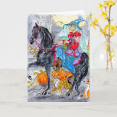 『真夜中の乗り物』 カード (黄色い花)