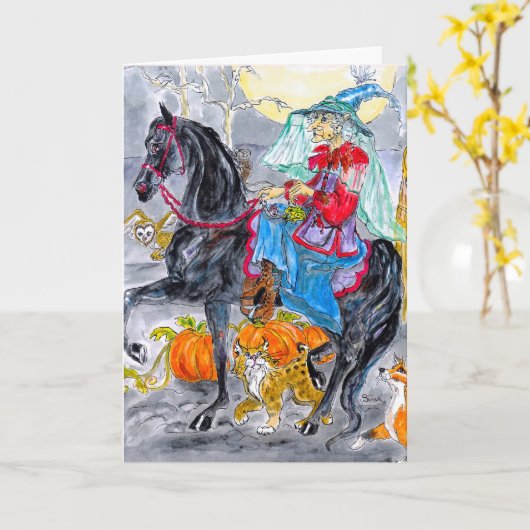 『真夜中の乗り物』 カード (黄色い花)