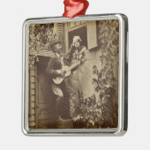 真夜中の吟遊詩人のセレナーデ-ヴィンテージ1881の郵便車 メタルオーナメント (左)