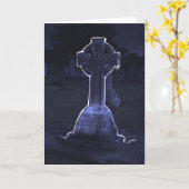 真夜中の墓地カード カード (黄色い花)