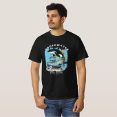 真夜中の夏のシャチ Tシャツ (正面フル)