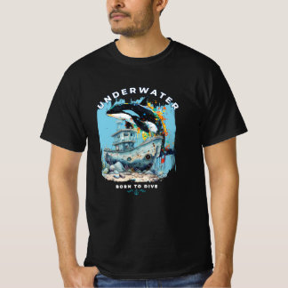 真夜中の夏のシャチ Tシャツ