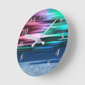 真夜中の夜明け時計 ラウンド壁時計 (傾斜)