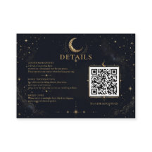 真夜中の天体ウェディング同封カード