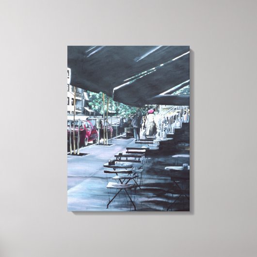 真夜中の太陽に保護される キャンバスプリント (正面)