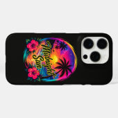 真夜中の太陽の熱帯ビーチのサンセット Case-Mate iPhoneケース (裏面 (横))