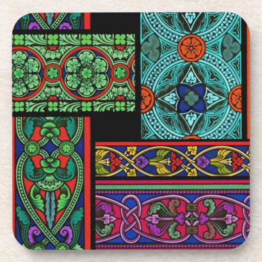 真夜中の太陽ステンドグラス・コースター コースター (正面)