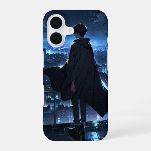 真夜中の屋上 iPhone 16ケース (裏面)