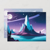 真夜中の山 ポストカード (正面/裏面)