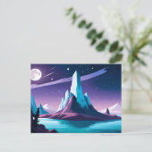 真夜中の山 ポストカード (スタンド正面)