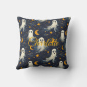 真夜中の幽霊ハロウィーンと天文学 クッション (裏面)