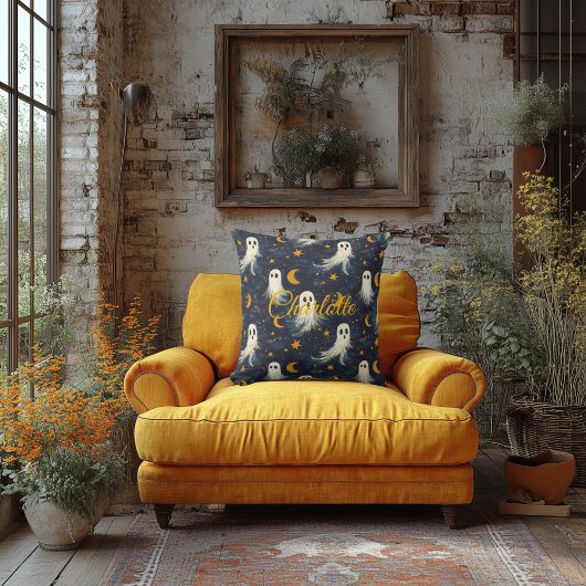 真夜中の幽霊ハロウィーンと天文学 クッション
