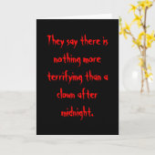 真夜中の後のピエロ カード (黄色い花)