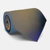 真夜中の後 – 青いオレンジ色の抽象芸術 ネクタイ (ロール)