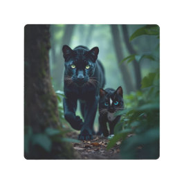 真夜中の手：フェリーニのパンサーパル メタルプリント