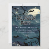 真夜中の月明かり 大人のハロウィン 招待状 (正面)