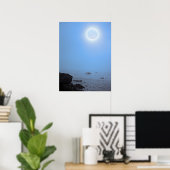 真夜中の月 | Arctic, Svalbard ポスター (ホームオフィス)