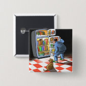 真夜中の本の軽食ボタン 缶バッジ (正面&裏面)