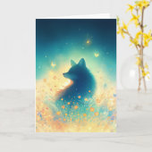 真夜中の森の守護者 カード (黄色い花)