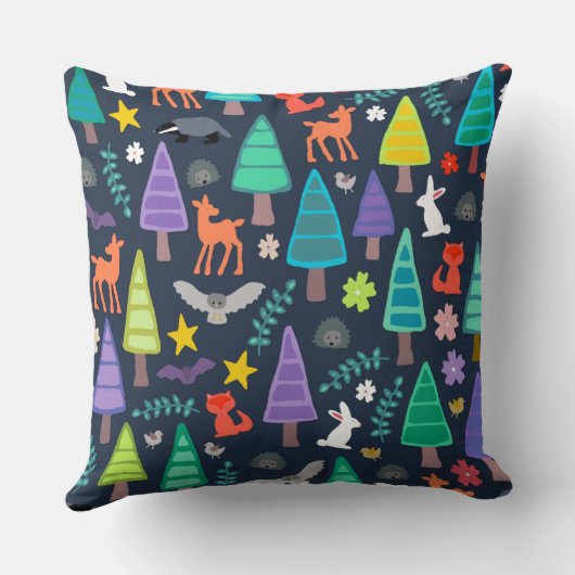 真夜中の森 クッション (裏面)
