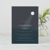 真夜中の海の葬儀お祝いの生活 招待状 (スタンド正面)