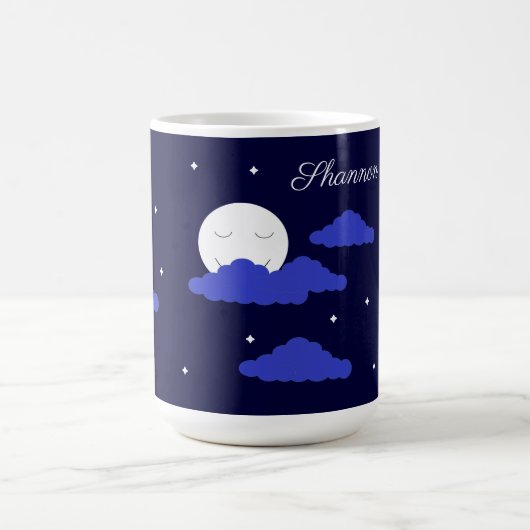真夜中の満月と星々： コーヒーマグカップ (中央)