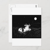 真夜中の牛 ポストカード (正面/裏面)