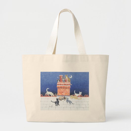 真夜中の狂気 ラージトートバッグ (正面)