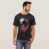 真夜中の猫の花の蝶の月 Tシャツ (正面フル)