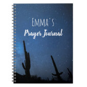 真夜中の砂漠の祈りの言葉ジャーナル ノートブック (正面)