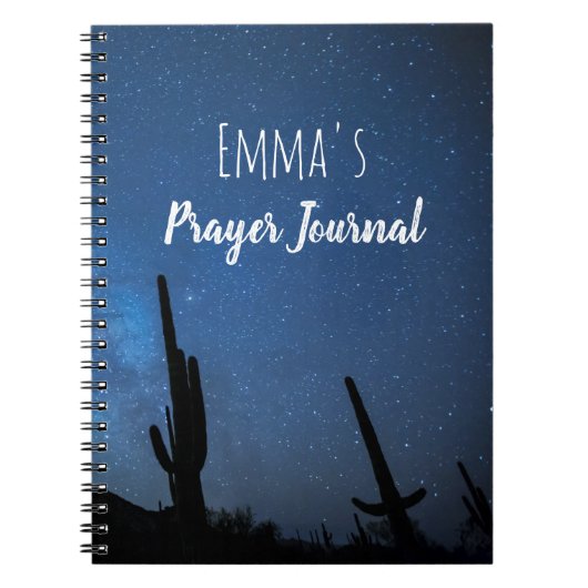 真夜中の砂漠の祈りの言葉ジャーナル ノートブック (正面)