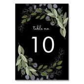 真夜中の結婚式の小枝のテーブルいいえカード テーブルナンバー (正面)