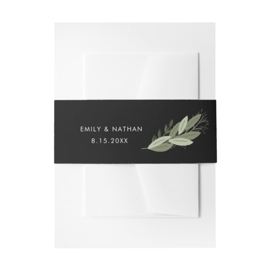 真夜中の結婚式の小枝の腹バンド 招待状ベリーバンド (正面例)