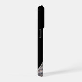 "真夜中の羽根: ポップアウトアートの黒いニワトリ" iPhoneケース (右側面)