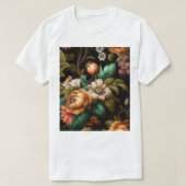 真夜中の花の美 Tシャツ (デザイン正面)