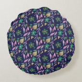 真夜中の花まくら ラウンドクッション (裏面)