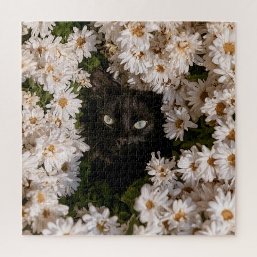 真夜中の花咲く猫 ジグソーパズル (縦)