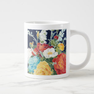 真夜中の花模様I ジャンボコーヒーマグカップ