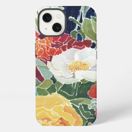 真夜中の花模様I iPhoneケース (裏面)
