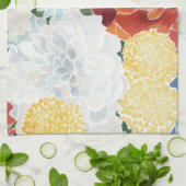 真夜中の花模様III キッチンタオル (折り畳み)