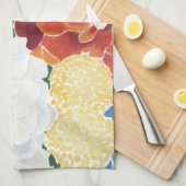 真夜中の花模様III キッチンタオル (四つ折り)