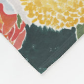 真夜中の花模様III フリースブランケット (角)